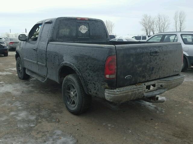 2FTRX18L82CA89755 - 2002 FORD F150 BLACK photo 3