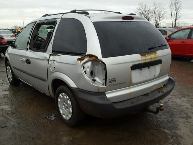 1B4GP25R32B591877 - 2002 DODGE CARAVAN SE SILVER photo 3