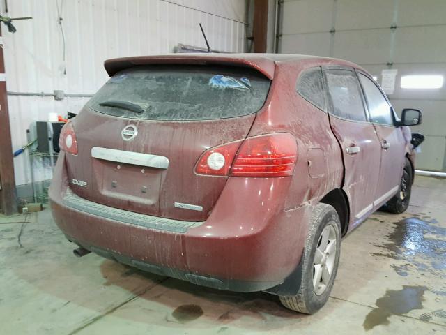 JN8AS5MT1DW526595 - 2013 NISSAN ROGUE S MAROON photo 4