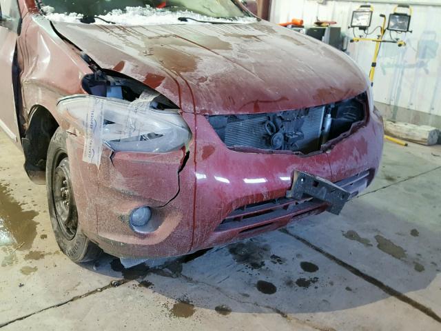 JN8AS5MT1DW526595 - 2013 NISSAN ROGUE S MAROON photo 9