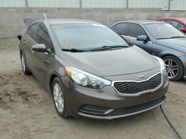 KNAFX4A68F5281327 - 2015 KIA FORTE LX BROWN photo 1