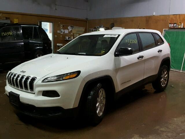 1C4PJMAB5FW594447 - 2015 JEEP CHEROKEE S WHITE photo 2