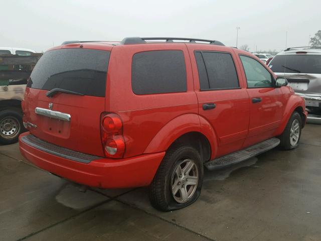 1D4HB48N35F500648 - 2005 DODGE DURANGO SL RED photo 4