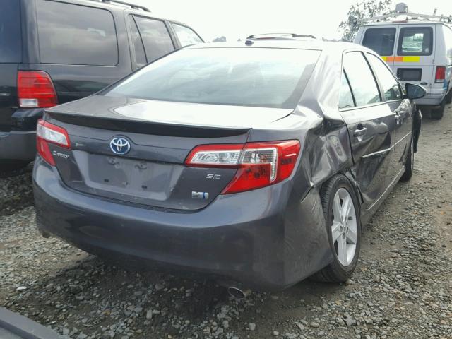 4T1BD1FK9EU128471 - 2014 TOYOTA CAMRY HYBR GRAY photo 4