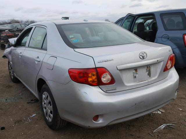 1NXBU4EE9AZ351312 - 2010 TOYOTA COROLLA BA SILVER photo 3