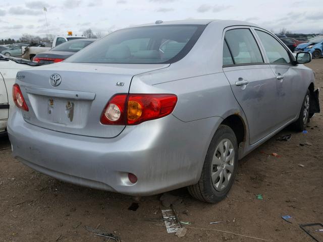 1NXBU4EE9AZ351312 - 2010 TOYOTA COROLLA BA SILVER photo 4