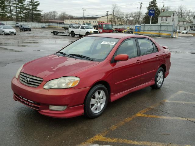 2T1BR32E73C106173 - 2003 TOYOTA COROLLA CE RED photo 2