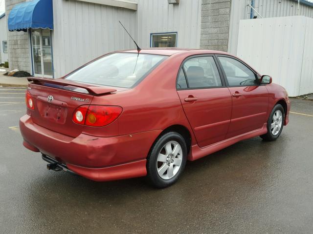 2T1BR32E73C106173 - 2003 TOYOTA COROLLA CE RED photo 4