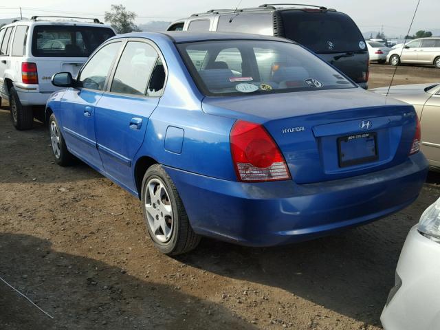 KMHDN46D64U922092 - 2004 HYUNDAI ELANTRA GL BLUE photo 3