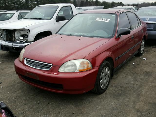 1HGEJ6673WL005891 - 1998 HONDA CIVIC LX BURGUNDY photo 2