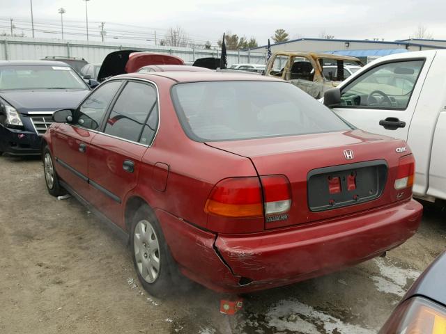 1HGEJ6673WL005891 - 1998 HONDA CIVIC LX BURGUNDY photo 3