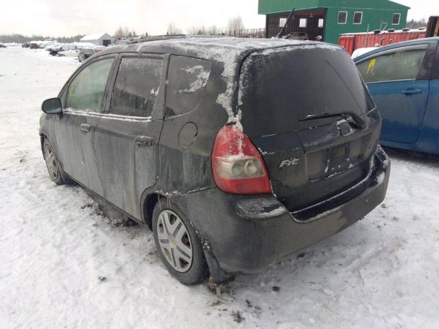 JHMGD37457S818303 - 2007 HONDA FIT BLACK photo 3