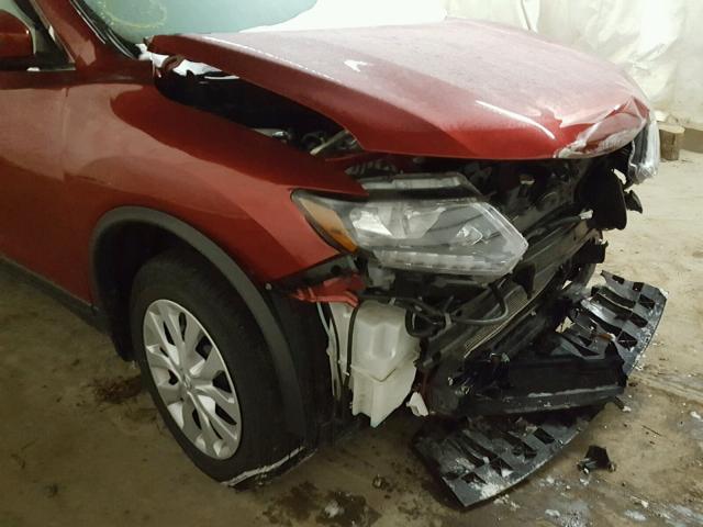 KNMAT2MV1GP594788 - 2016 NISSAN ROGUE S RED photo 9