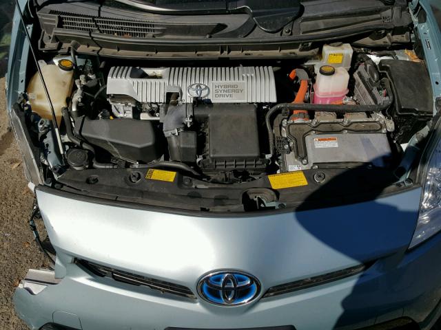 JTDKN3DU6C1507315 - 2012 TOYOTA PRIUS GREEN photo 7