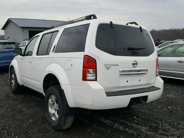 5N1AR18B78C640475 - 2008 NISSAN PATHFINDER WHITE photo 3