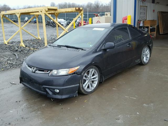 2HGFG21507H704847 - 2007 HONDA CIVIC SI BLACK photo 2