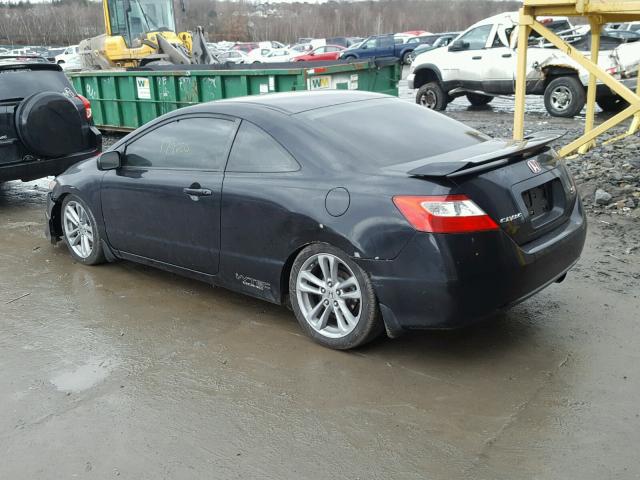 2HGFG21507H704847 - 2007 HONDA CIVIC SI BLACK photo 3