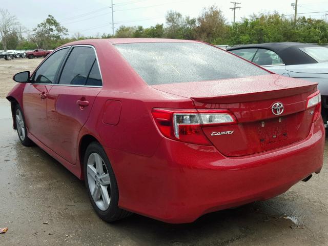 4T1BF1FK0EU751178 - 2014 TOYOTA CAMRY L RED photo 3