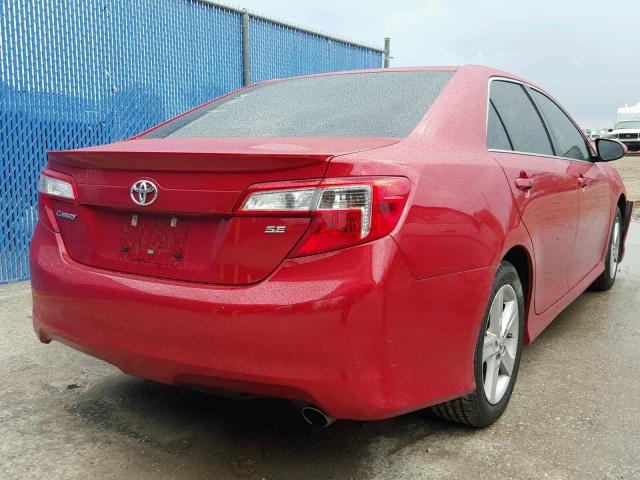 4T1BF1FK0EU751178 - 2014 TOYOTA CAMRY L RED photo 4