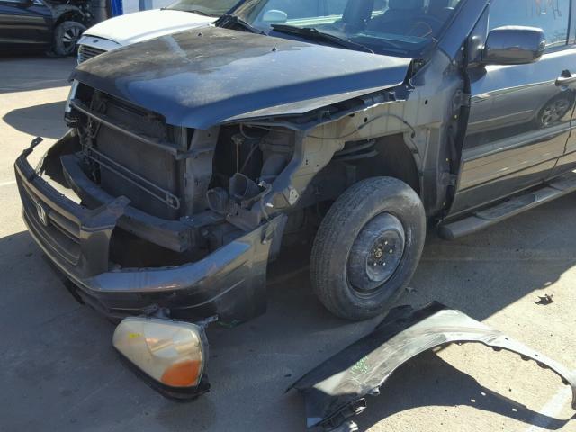 2HKYF18674H517627 - 2004 HONDA PILOT EXL GRAY photo 9