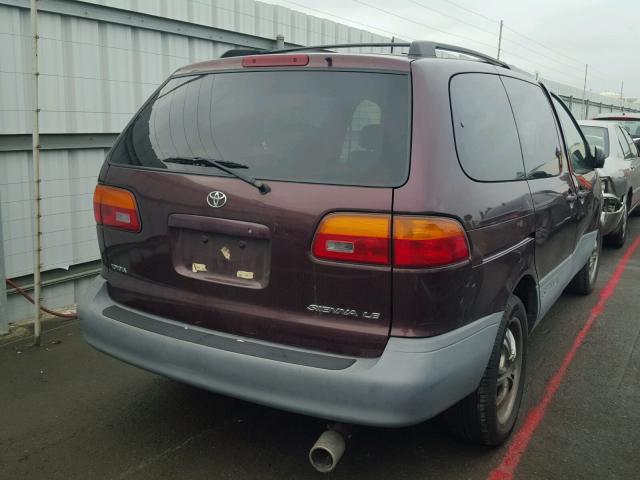 4T3ZF13C9XU145142 - 1999 TOYOTA SIENNA LE MAROON photo 4