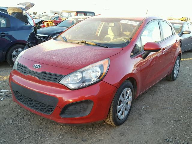 KNADM5A30D6130789 - 2013 KIA RIO LX RED photo 2