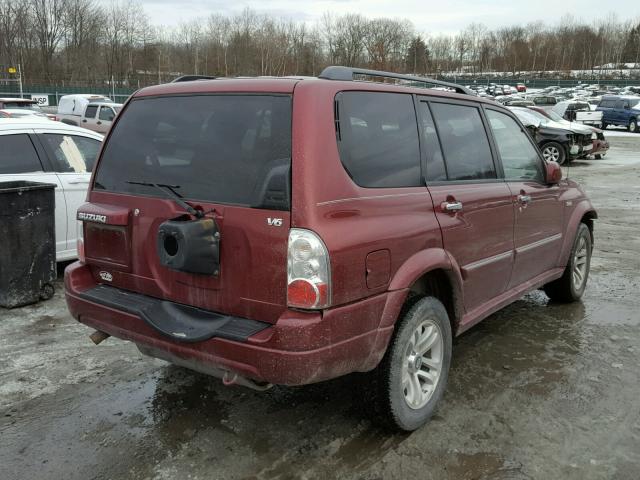 JS3TX92V864101411 - 2006 SUZUKI XL7 BURGUNDY photo 4