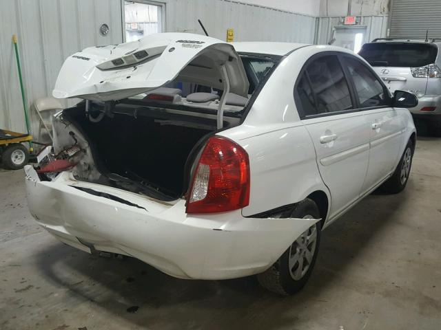 KMHCN46C29U343837 - 2009 HYUNDAI ACCENT GLS WHITE photo 4