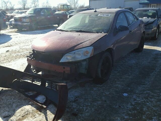 1G2ZG57B284139644 - 2008 PONTIAC G6 BASE MAROON photo 2