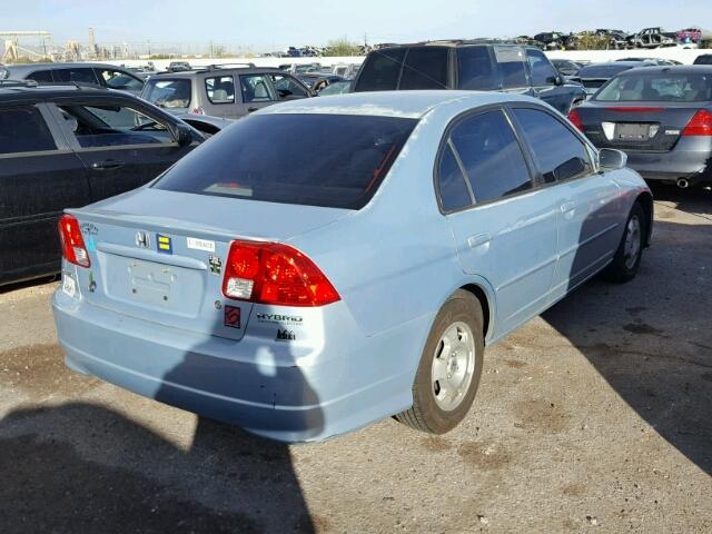 JHMES96645S019614 - 2005 HONDA CIVIC HYBR SILVER photo 4