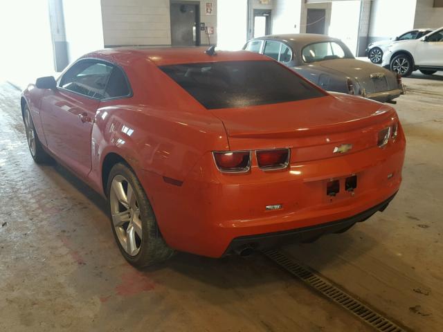 2G1FC1ED3B9111808 - 2011 CHEVROLET CAMARO LT ORANGE photo 3