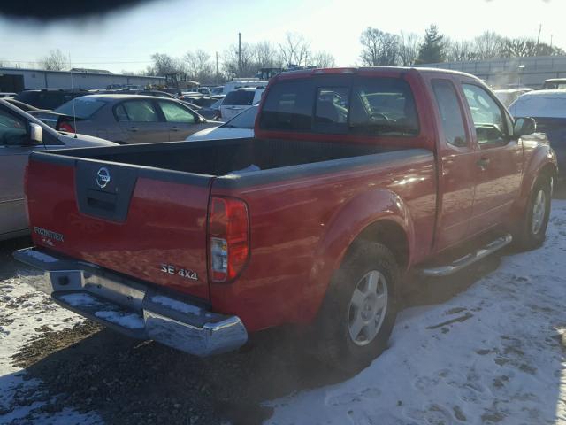 1N6AD06W18C406817 - 2008 NISSAN FRONTIER K RED photo 4