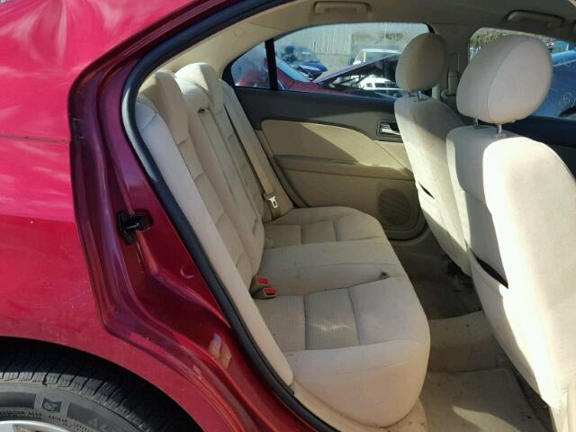 3FAFP07Z86R211990 - 2006 FORD FUSION SE RED photo 6