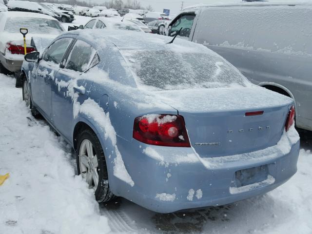 1C3CDZAB9DN625001 - 2013 DODGE AVENGER SE BLUE photo 3