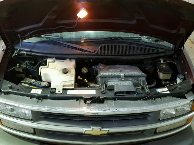 1GBFG15RXY1199698 - 2000 CHEVROLET EXPRESS G1 BURGUNDY photo 7