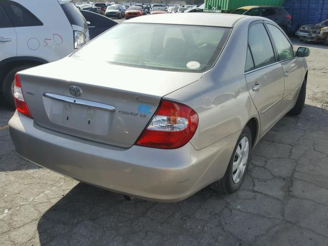 4T1BE32K34U892958 - 2004 TOYOTA CAMRY LE BEIGE photo 4