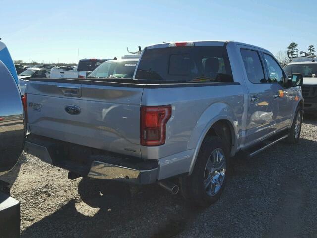 1FTEW1CF9GKF03194 - 2016 FORD F150 SUPER SILVER photo 4