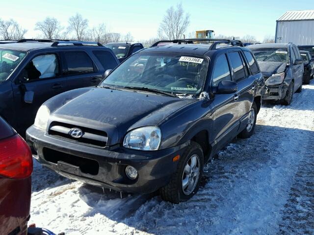 KM8SC73E15U903026 - 2005 HYUNDAI SANTA FE G BLUE photo 2