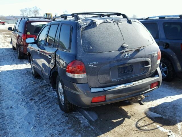 KM8SC73E15U903026 - 2005 HYUNDAI SANTA FE G BLUE photo 3