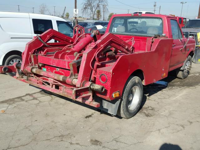 2FDJF37G7NCA48131 - 1992 FORD F-350 RED photo 4