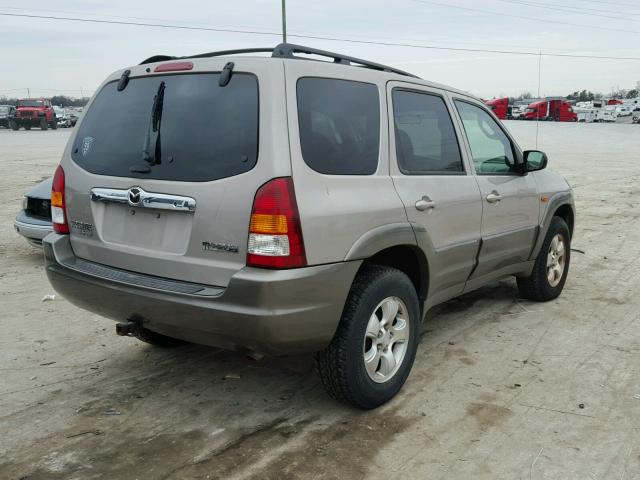 4F2CU091X2KM62652 - 2002 MAZDA TRIBUTE LX TAN photo 4