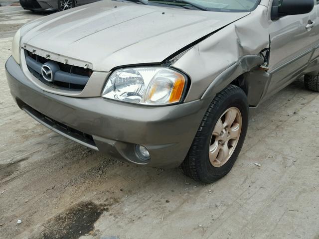 4F2CU091X2KM62652 - 2002 MAZDA TRIBUTE LX TAN photo 9