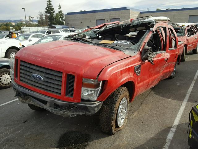 1FTSW21R68EC02369 - 2008 FORD F250 SUPER RED photo 2