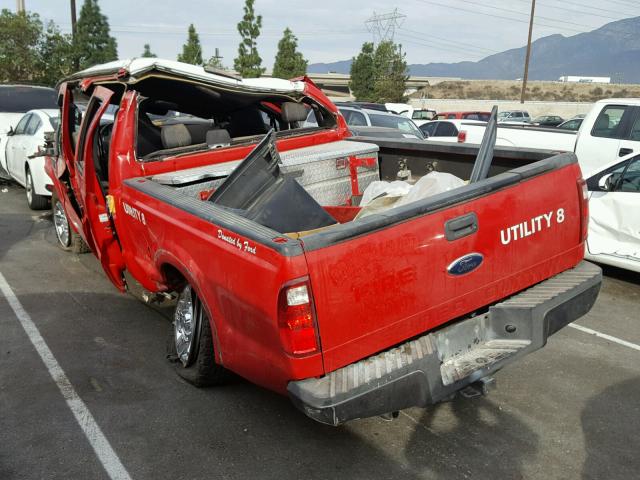 1FTSW21R68EC02369 - 2008 FORD F250 SUPER RED photo 3