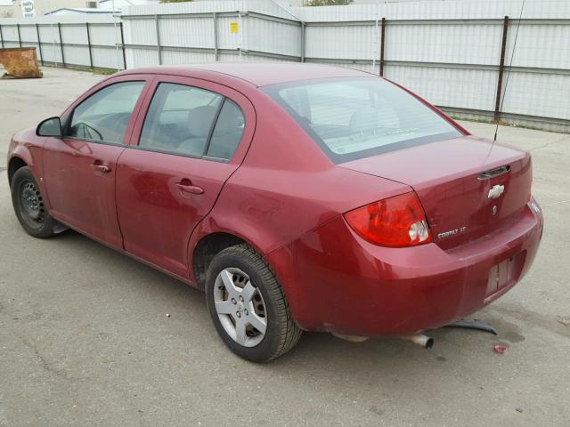 1G1AL58F687318637 - 2008 CHEVROLET COBALT LT MAROON photo 3