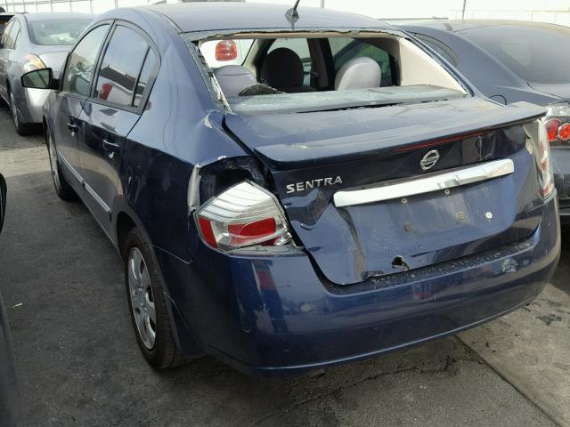 3N1AB6AP1BL696681 - 2011 NISSAN SENTRA 2.0 BLUE photo 3