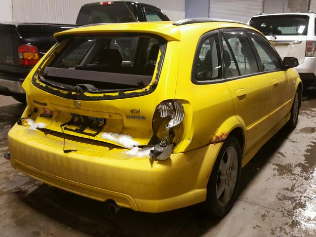 JM1BJ245X21630483 - 2002 MAZDA PROTEGE PR YELLOW photo 4