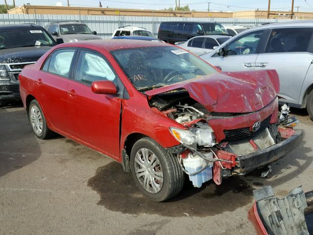 1NXBU40E09Z155553 - 2009 TOYOTA COROLLA BA RED photo 1