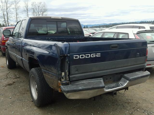 3B7HC13Z81M270568 - 2001 DODGE RAM 1500 BLUE photo 3