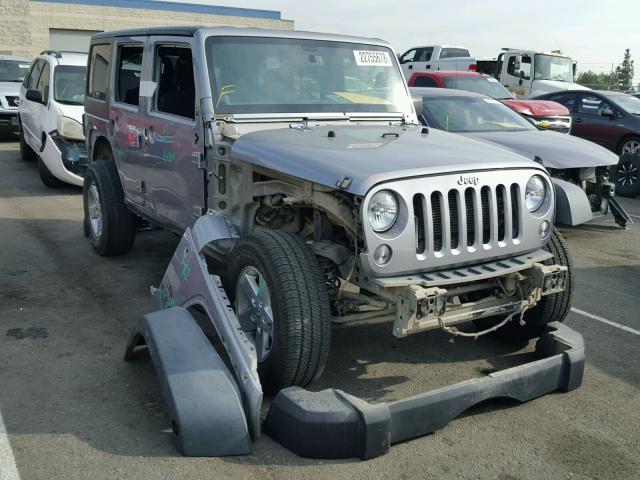 1C4HJWDG4EL177585 - 2014 JEEP WRANGLER U SILVER photo 1